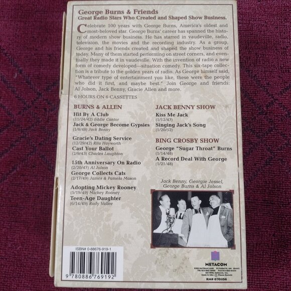 George Burns & Friends Celebrate 100 Years 6 Cassette Tape Set Used - Picture 2 of 7